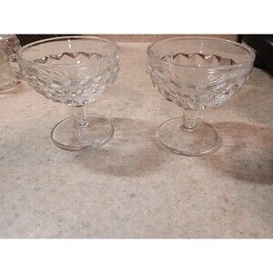 Set of 2 Vintage Fostoria American Footed Dessert Sherbet Cups